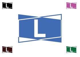 l lettre logo et modèle de conception d'icône vecteur