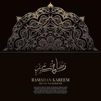 Kareem Ramadan. conception de fond islamique avec calligraphie arabe et mandala d'ornement. vecteur