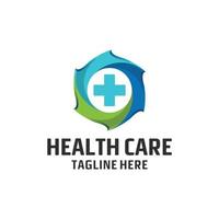 création de logo de soins de santé à l'intérieur de l'hexagone abstrait. adapté à votre entreprise de soins de santé ou à votre hôpital. santé design minimaliste logo logo vectoriel élégant