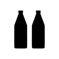 icône de silhouette de bouteille de vin. élément de forme de boisson alcoolisée. illustration vectorielle isolée sur fond blanc vecteur