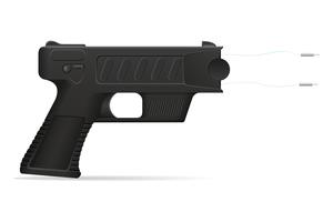 illustration vectorielle de pistolet paralysant arme autodéfense vecteur