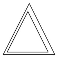 delta grec symbole majuscule majuscule police icône contour noir couleur illustration vectorielle image de style plat vecteur