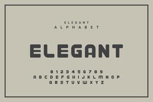 élégant vecteur de conception de collection d'alphabet de police, style arrondi minimaliste