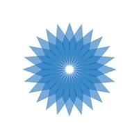 logo bleu fleur ornement graphique vectoriel