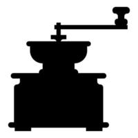 moulin à café moulin manuel fabrication icône de style vintage classique illustration vectorielle de couleur noire image de style plat vecteur