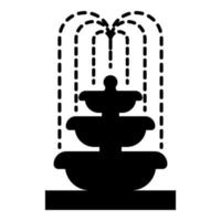 niveau de fontaine d'eau icône illustration vectorielle de couleur noire image de style plat vecteur
