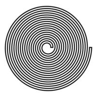 spirale hélice gyre icône contour noir couleur illustration vectorielle image de style plat vecteur