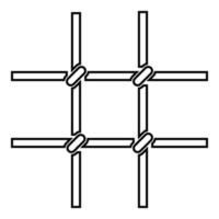 barreaux de prison grille métallique contour icône illustration vectorielle de couleur noire image de style plat vecteur