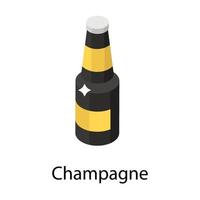 concepts de champagne à la mode vecteur