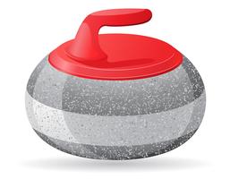 pierre pour le curling illustration vectorielle de sport jeu vecteur