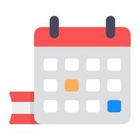 vecteur de calendrier dans un style plat modifiable