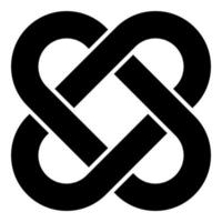 icône de noeud celtique illustration vectorielle de couleur noire image de style plat vecteur