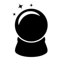 boule de cristal sphère de verre concept spirituel boule de cristal magique icône illustration vectorielle de couleur noire image de style plat vecteur