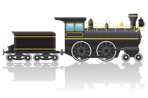 ancienne illustration vectorielle de locomotive rétro vecteur