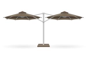 grand parasol pour bars et cafés sur la terrasse ou l&#39;illustration vectorielle de plage vecteur