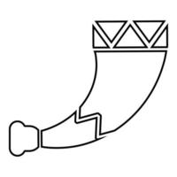 corne viking icône illustration vectorielle de couleur noire vecteur