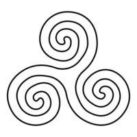 triskelion ou triskele symbole signe icône noir vecteur