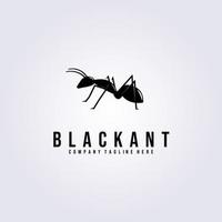 conception d'illustration vectorielle de logo de fourmi, fourmi noire