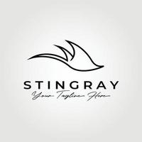 logo monoline stingray graphique de conception d'illustration vectorielle vecteur