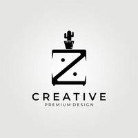 mobilier, logo intérieur minimaliste, logo créatif et intelligent lettre marque z , conception d'illustration vectorielle de logo d'icône de meubles vecteur