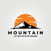 conception d'illustration vectorielle de logo de montagne vecteur