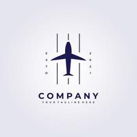 Logo avion transport vol voyage conception d'illustration vectorielle vecteur