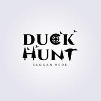 création d'illustration vectorielle de logo de marque de lettre de chasse au canard créatif, célèbre modèle de symbole de marque de lettre créative vecteur