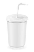 tasse blanche d&#39;illustration vectorielle de soda eau vecteur