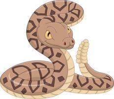 serpent de dessin animé sur fond blanc vecteur