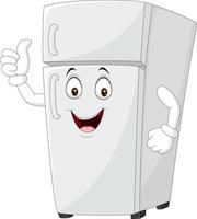 mascotte de réfrigérateur de dessin animé donnant le pouce vers le haut vecteur