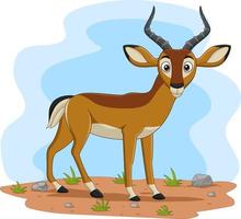 impala de dessin animé sur le terrain