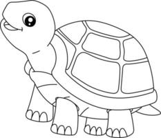 coloriage de tortue pour les enfants isolés vecteur