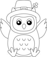 st. page de coloriage hibou patrick pour les enfants vecteur