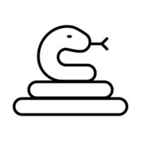 icône de contour de serpent vecteur animal