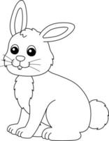 lapin, coloriage, page, isolé, pour, gosses vecteur