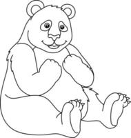 coloriage de panda isolé pour les enfants vecteur