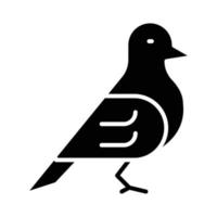 pigeon glyphe icône vecteur animal