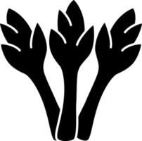 icône de glyphe d'asperges vecteur de légumes