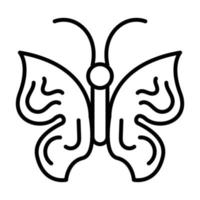 papillon contour icône vecteur animal