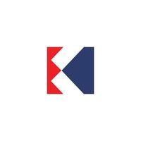 la conception du logo des initiales de la lettre k est forte et moderne vecteur