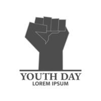 illustration vectorielle conception de la journée de la jeunesse pour la célébration vecteur
