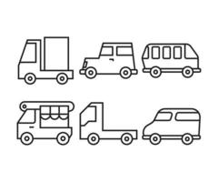 icônes de transport de voiture illustration vectorielle vecteur