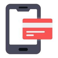 carte bancaire avec téléphone mobile indiquant le concept de paiement mobile vecteur
