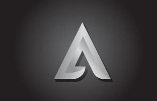 gris une lettre alphabet icône logo design. modèle d'entreprise pour les entreprises vecteur