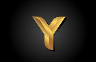 création d'icône de logo de lettre alphabet or or y. modèle d'entreprise pour les entreprises de luxe vecteur