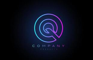 q icône du logo lettre alphabet. conception créative pour entreprise et entreprise vecteur