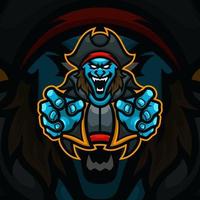 pirates mascotte logo esport vecteur