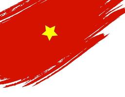 vietnam asiatique pays drapeau vecteur fond icône aquarelle brosse sèche encre texture illustration fête de l'indépendance célébration bannière