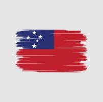 pinceau drapeau samoa vecteur