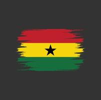 brosse drapeau du ghana vecteur
